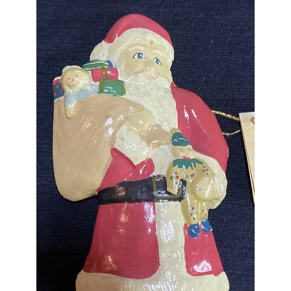 1982 Charlee McGee Collectibles Santa Claus Holiday , Christmas Ornament Vtg.